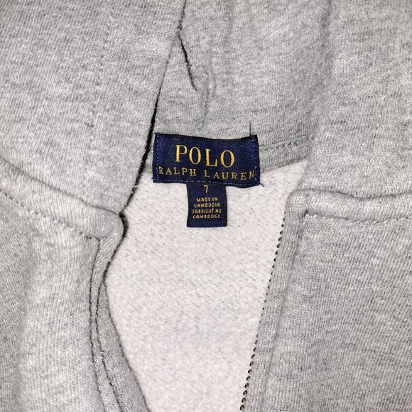POLO Ralph Lauren - Boys ZIP HOODIE and JOGGER PANTS - grey - size 7 - Picture 7 of 10